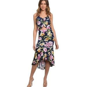 Harmony In Nature - 2 Piece Floral‎ Midi Skirt and Tank Set - Small